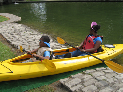 All these two need is a gentle push onto the water